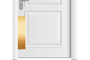 Fabbay 2 Stück 10,2 x 40,6 cm Tür-Trittplatten für Außentüren, Aluminium-Trittplatte für Türen, Dekoration, vermeiden Sie das Treten der Tür (Gold)