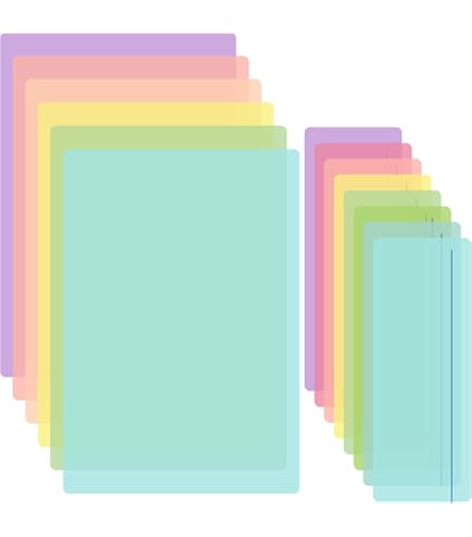 CYEER 100-Pack A4 Plastic Project Folders With Clear Cover & 2 Prongs - 10 Colors, Document Organizer For Office & School