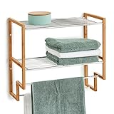 Material: Bambú/Metal Baño Estantería M. Toallero, bambú y Metal