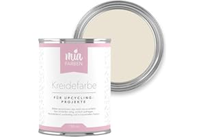 miafarben Kreidefarbe für Möbel 750ml, Möbellack, Möbelfarbe ohne schleifen, Kreidefarbe für Holz (Stiller Morgentau)