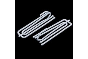 IPEAK 40 Pack Curtain Hooks Metal Pinch Pleat Header Tape Pins Heavy Duty Deep Prong Hook (White)