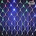 Produktbild 2X2M LED RGB Lichterkette 8 Modi Bunt romantisch Lichternetz Weihnachtsfest Festlich außen Wedding ideal für Zimmer Fenster Lichter Netz Transparent Lampenkette