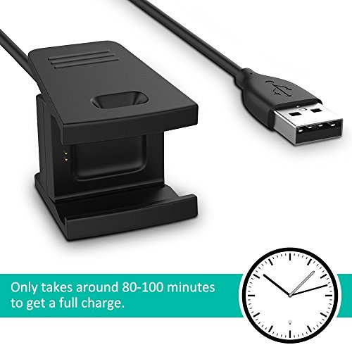 Ladegeräte USB-Kabel für Fitbit Charge 2 Wireless-Aktivität, AFUNTA im 2er-Pack Ersatz Aufladen Smart-Watch-Ladekabel - 4