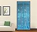 Produktbild Fuya Neue Magnetische Fliegenschutztür magie schiere tür vorhang Mosquito Net Insektenschutz Mosquito Vorhang Spring Artikel Jacquard Blumen, Durchsichtig, blau, 90cm(W)X210cm(L)/35.43X82.68inches