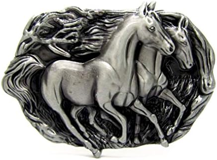 Fashion Style Silver Cowboy Cool 3D Horse Men Metal Belt Buckle by Balabalam