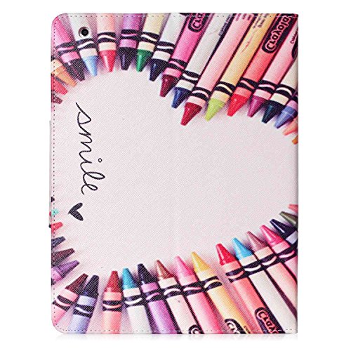 iPad 2 iPad 3 iPad 4 Hülle, iPad 2 iPad 3 iPad 4 Cover, DEENOR Colorful Classic Design PU Leather Stand schutzhülle hülle für Apple iPad 2 iPad 3 iPad 4. Color Pen - 2