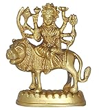 ITOS365 Brass Statue and Sculpture of Maa Durga Idol Hindu Art Puja Gifts 4.3 inches