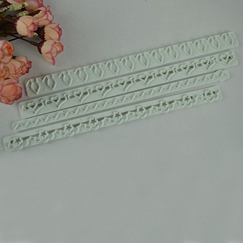 joyliveCY 4ST Straight Frilling Gum Paste Halskrause - 5