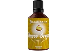 Foodtastic Flavor Drops Käsekuchen 50ml | Flavdrops Aroma Tropfen | kalorienfrei Süßen I ohne Zucker | Lebensmittelaroma Flavour Drops Flave Drops Geschmackstropfen