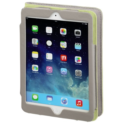 Hama Lissabon Klapph  lle f  r Apple iPad Air Mehrfarbig Silberfarben Gr  n