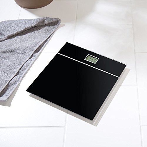 newgen medicals Elegante Design-Personenwaage, bruchsicheres Glas, schwarz, bis 180 kg - 4