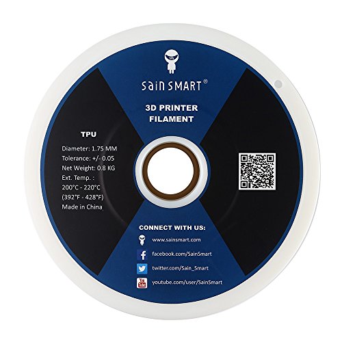 SainSmart Flexible TPU 3D Filament for 3D Printers 3D Drucker, 1,75 mm, 800g Spool - 5