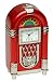 Produktbild Techno Retro Miniature Red Jukebox Clock by justagift