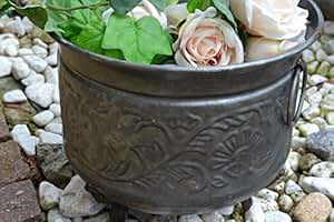Zinktopf, Pflanztopf groß 32 cm,stabil + wasserdicht- Haus und Garten