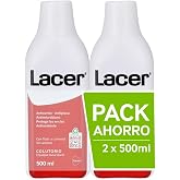LACER - Mouthwash Pack of 2 x 500 ml, Mouthwash, Daily Use, Alcohol-Free, Healthy and Protected Mouth, Prevents Cavity and Pl
