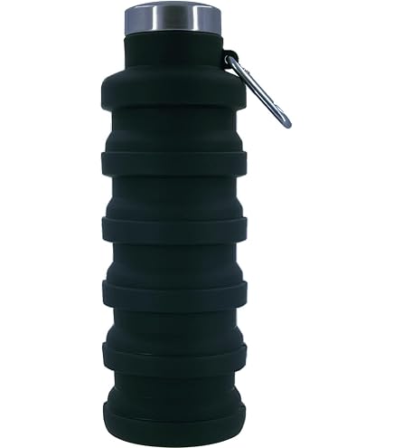 2 Stück Faltbare Trinkflasche 500ml Aus Silikon – Mit Karabiner, BPA-frei, Auslaufsicher, Für Outdoor & Sport