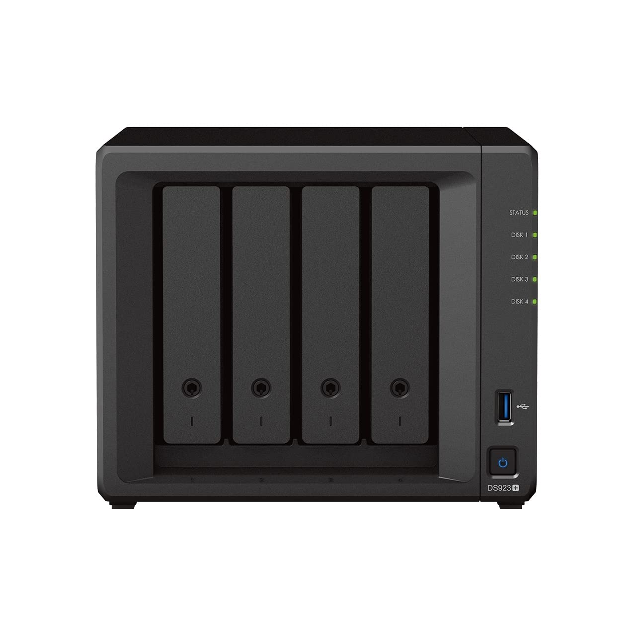Synology DS923+ 4-Bay Diskstation NAS (AMD Ryzen™ 4 Threads R1600 Dual-Core 4GB Ram 2xRJ-45 1GbE LAN-Port) 16TB Bundle with 4X 4TB WD Red Plus