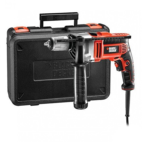 Black + Decker 800 W 1-Gang Schlagbohrmaschine, 13 mm Schnellspannbohrfutter, Tiefenanschlag, Koffer, KR805K - 3