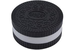 UKGLASS Herb Grinder - Large Tobacco Plastic Herb Grinder - Novelty Biscuit Cookie Grinder with Sharp Teeth & Non-Stick Grind