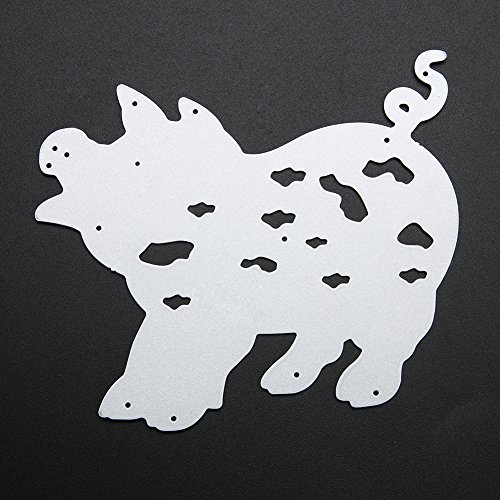 Amazingdeal365 Schweinebaby Metall Form Schablonen Schneiden DIY Dekor Sammelalbum Karten Buchzeichen Lesezeichen als Geschenk für Freunde Geburtstag Kinder,Kindergarten Hobby Schule Handarbeit Unterricht usw. Ein tolles Geschenk! - 4