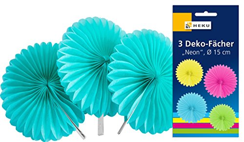 HEKU 30008-03, 9-teiliges Party-Dekorationsset, Türkis - 3
