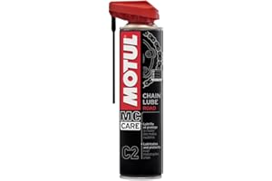 Motul - Lubrifiant Chaîne Moto Route - Aérosol Incolore - Compatible O-Ring, X-Ring, Z-Ring - Résiste aux Très Grandes Vitesses, à l’Eau et au Sel - Antirouille - MC Care Chain Lube Road C2-400 ML