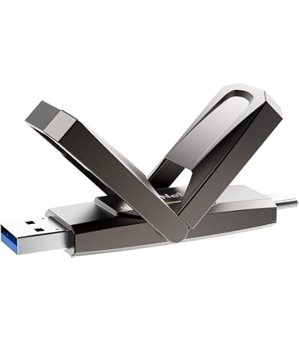 IDsonix Chiavetta SSD 128 GB – Porta USB-A 3.2 E USB-C, Fino A 1073 MB/s, Design Scorrevole A 3 Stadi, In Lega Di Alluminio, Per IPhone 15/PS5/Mac/Windows