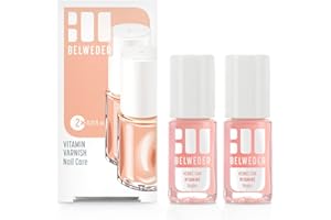 BELWEDER - Smalto per la cura delle unghie vitaminico 2 x 7,5 ml - Per unghie deboli, secche e fragili - Semitrasparente - Abbellisce e fortifica - Arricchito con vitamina E, pantenolo e calcio
