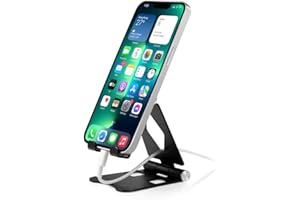 FadyDail Support Téléphone Portable Réglable entièrement en Aluminium pour téléphone Portable Compatible avec iPhone 14, 13, 12, 11 Pro Max, Samsung, Huawei et Tous Les Smartphones