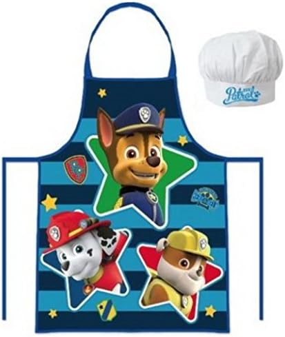 Nickelodeon Paw Patrol Little Chef Childrens Apron and Chef Hat Set for Ages 3-8 Years