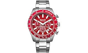 Gigandet Chrono King Montre Homme Chronographe Analogique Quartz Argent Rouge G28-005