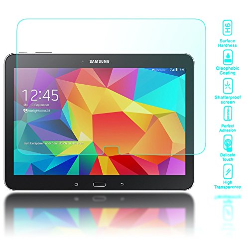 Samsung Galaxy Tab 4 10.1 Panzer-Glas Schutz-Folie von NICA 2,5D Round Edge Full-Cover Displayschutzfolie 9H Panzerfolie Volle Tablet-Display-Abdeckung Panzerglas Displayschutz Glass - Kristall-Klar
