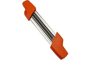 COSY GARDEN TOOLS Affuteuse De Chaine Tronconneuse 4.8mm 2 en 1 Affûteuse De Tronçonneuse Universal Premium Steel Convient à Tous Les Modèles De Chaine Tronconneuse, Lime Tronconneuse