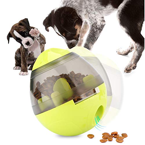 UIQELYS IQ Treat Ball, Pet palla interattiva per l'erogazione di cibo per cani e gatti, palla da masticare, pulizia per cani, giocattoli per cani, cibo alimentatore lento