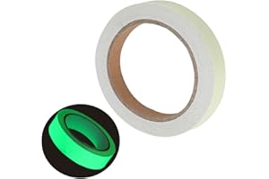 QITINDASEN FULARR Fluorescencyjna taśma klejąca, 10 m x 1,5 cm, taśma fluorescencyjna, taśma klejąca, świecąca taśma ostrzegawcza – zielone światło