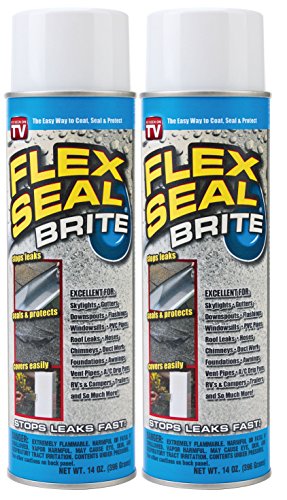 Swift Response Flex Seal 14-Ounce As Seen on TV Liquid Rubber Sealant in a Can, Brite (2 Pack Special)