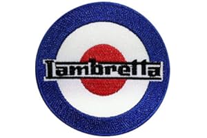 SIGITASTRADING Lambretta Patch Iron on Decorate Embroidered Jacket Hat Shirt Denim Jean Bag Skirt, Rac Classic Scooter