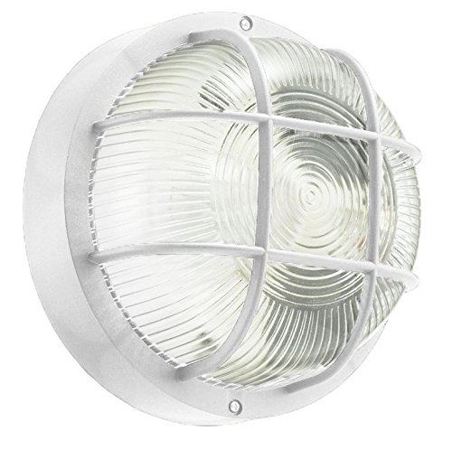 Plafoniera applique rotonda griglia tartaruga bianca campana in vetro E27 Dhomteck. MWS