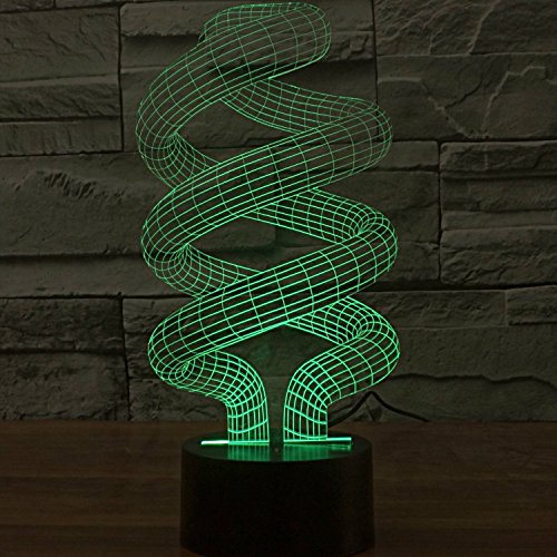 SmartEra® Visualizzazione 3D Optical Illusion Renna tasto luce USB lampada di tocco LED