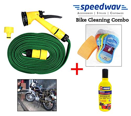 Speedwav Bike Cleaning Kit Water Spray Gun + Abro Shampoo + Magic Sponge RS.598 (53.00% Off) - Amazon