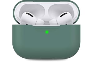 ‎AHASTYLE AHASTYLE Silikon Hülle für Airpods Pro Schutzhülle und Haut Case für AirPods Pro [Front-LED Sichtbar] [Kabelloses Laden] Kompatibel mit Airpods Pro 2019 (Ohne Karabiner, Kieferngrün)