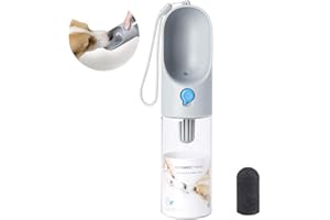 PETKIT EVERSWEET Tragbare Trinkflasche für Hund, Haustiere,BPA frei, Wasserschüssel,400ml,Grau