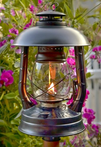Original DIETZ Gartenlampe mit Reflektor, Höhe 330 mm