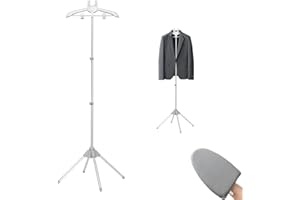 OSTLTTYN Steamer Stand for Clothes Garment Steamer Hanger with Ironing Glove Portable Steamer Rack for Steaming Clothes Adjustable Handheld Hanging Ironing Clothes Stand