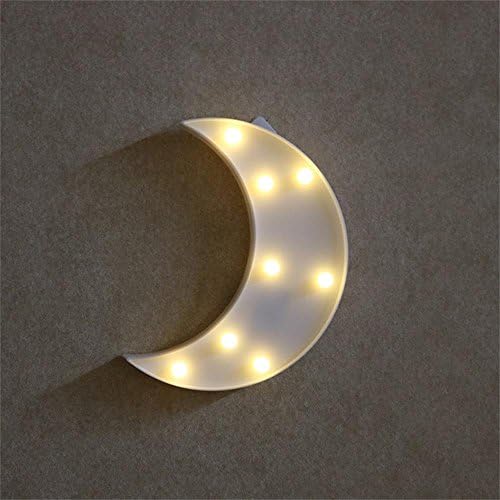 Marquee Letters Star Shape LED Light For Kids Children Gift Indoor Lighting Chrismas Party Wedding Room Decor Cloud Shaped Light Moon Shaped Light Heart Shaped Light (White moon)