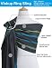 Vlokup Wrap Original 100% Cotton Adjustable Baby Carrier Infant Lightly Padded Ring Sling Gray Wave