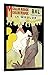 Produktbild Gerahmtes Bild von Henri de Toulouse-Lautrec "Reproduction of a poster advertising 'La Goulue' at the Moulin Rouge, Paris", Kunstdruck im hochwertigen handgefertigten Bilder-Rahmen, 70x100 cm, Schwarz matt