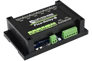 COOLWELL Industrial 8-Channel Relay Module For Raspberry Pi Pico, with Embedded Protections Power Supply & Photocoupler Isolation