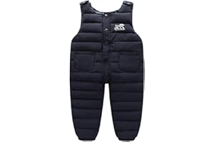 SEAUR Salopette Hiver Bébé Garçon Fille Barboteuse en Duvet Pantalon Hiver Chaud Enfant 6 Mois-6 Ans Combinaison de Neige sans Manche