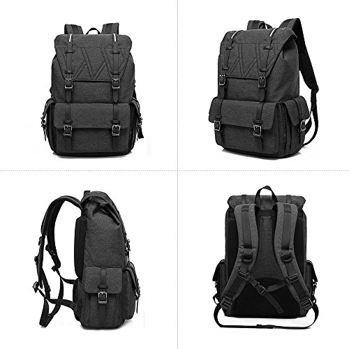 Evershop 24 liter Unisex Retro Oxford Wasserabweisend Rucks  cke Vintage-Stil Gro  er Kapazit  t Reiserucksack Wanderrucksack f  r Freizeit Camping Ou